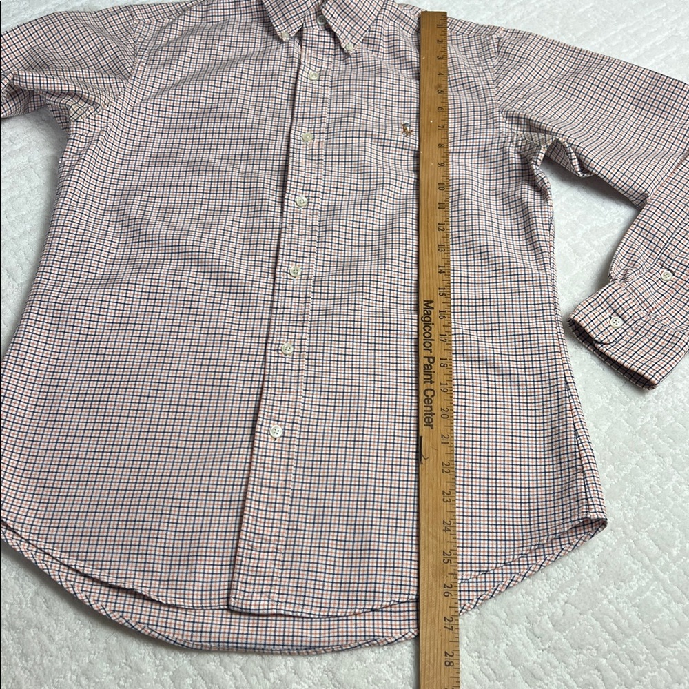 Ralph Lauren custom fit blue orange and white plaid button down shirt S - Picture 10 of 13